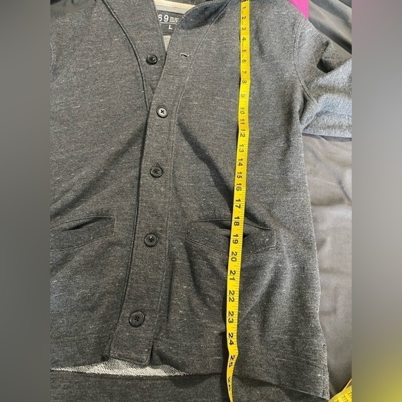 Gap Gray professors button up cardigan men’s XL - Picture 4 of 6